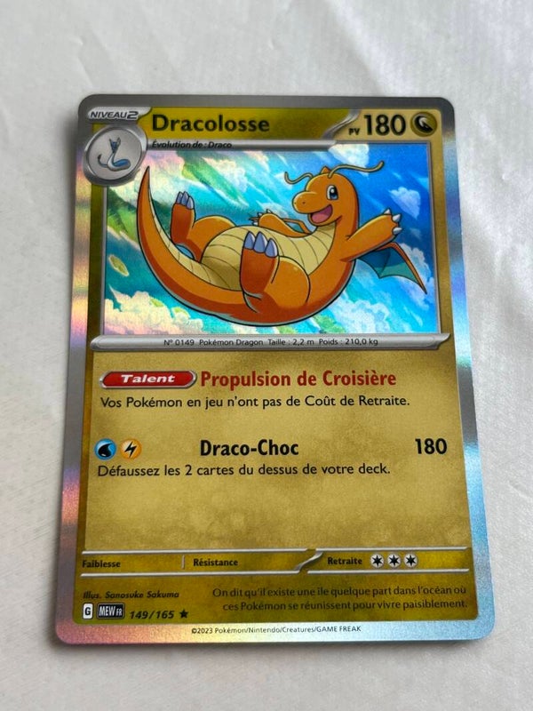 CARTE POKÉMON DRACOLOSSE HOLO SÉRIE 151