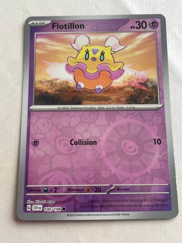 CARTE POKÉMON FLOTILLON REVERSE SÉRIE ÉCARLATE ET VIOLET