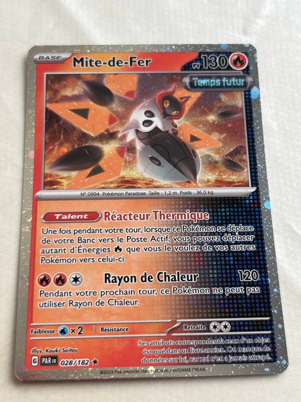 CARTE POKÉMON MITE-DE-FER HOLO SÉRIE FAILLE PARADOXE