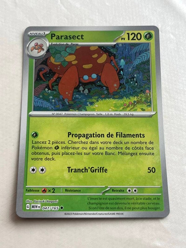 CARTE POKÉMON PARASECT REVERSE SÉRIE 151