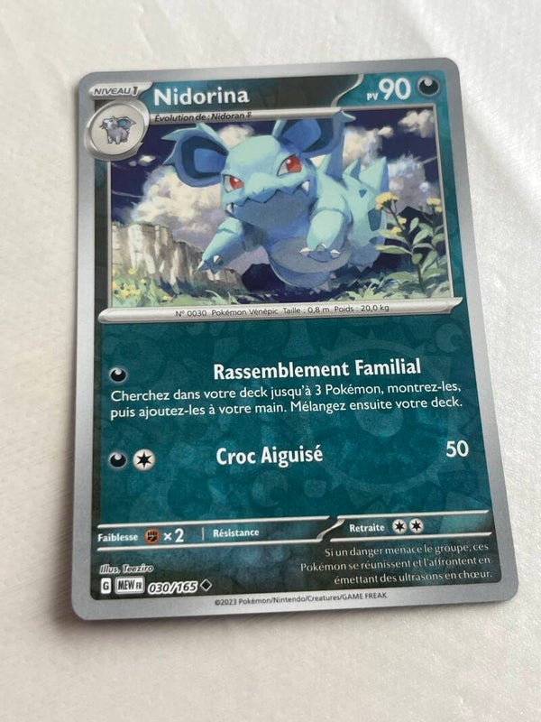 CARTE POKÉMON NIDORINA REVERSE SÉRIE 151