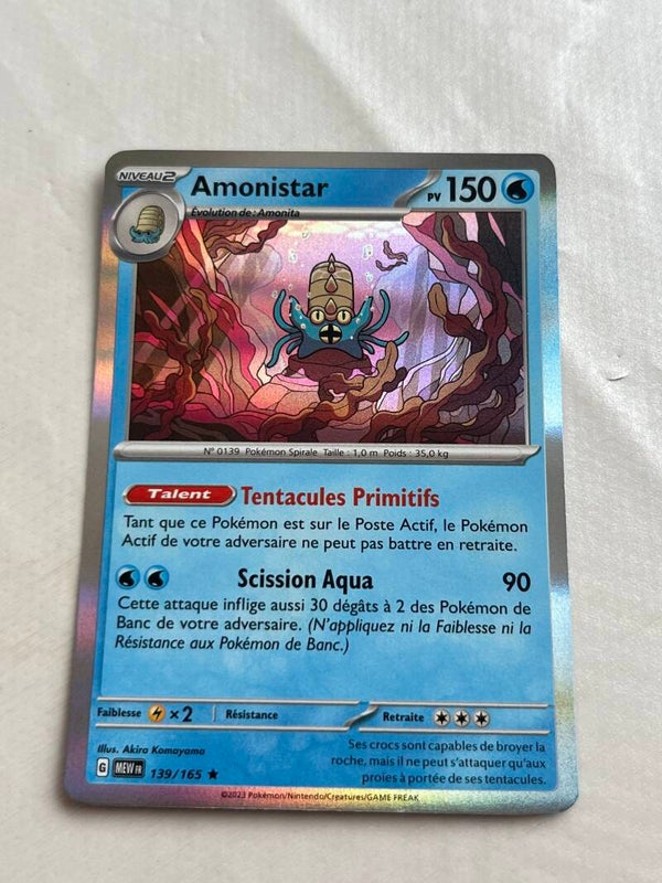 CARTE POKÉMON AMONISTAR HOLO SÉRIE 151