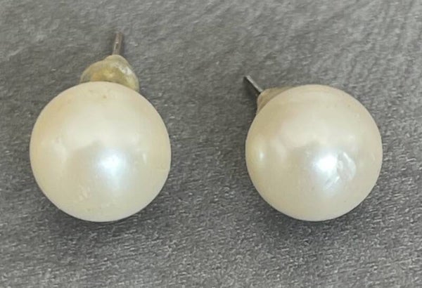 BOUCLES D'OREILLES  PERLE BLANC NACRE