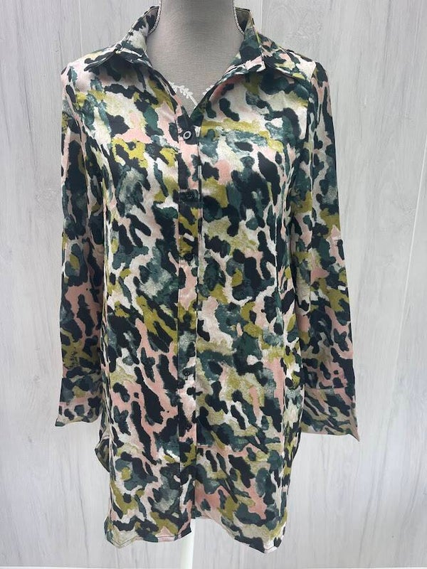 CHEMISE LONGUE PAPILLONNE NEUVE