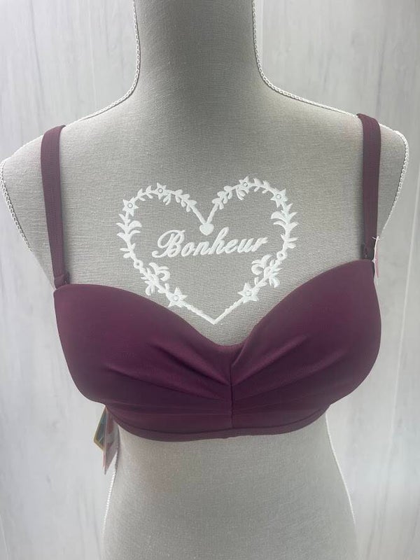 HAUT DE MAILLOT DE BAIN BORDEAUX NEUF  80 C