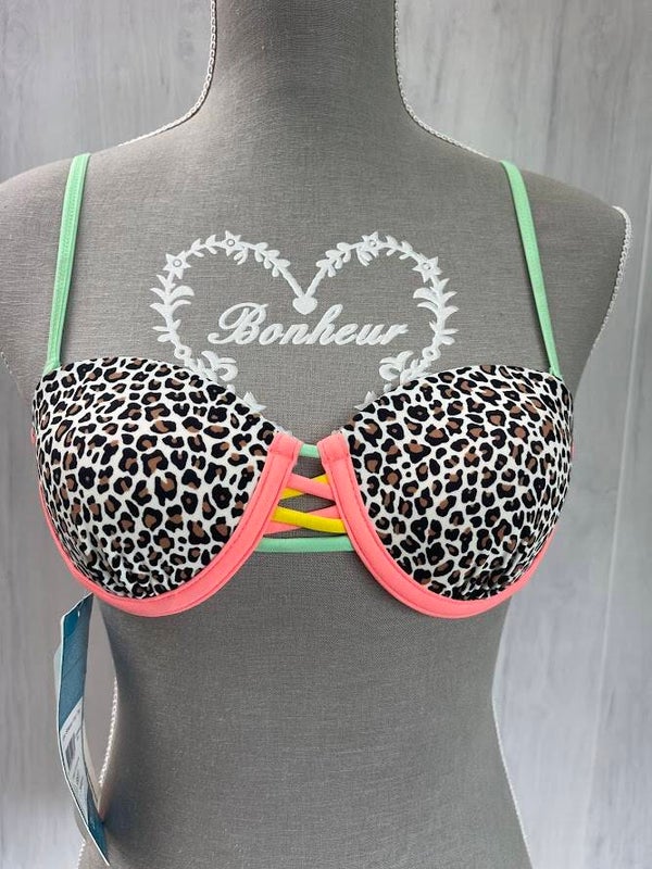 HAUT DE MAILLOT DE BAIN NEUF LEOPOARD ARMATURE