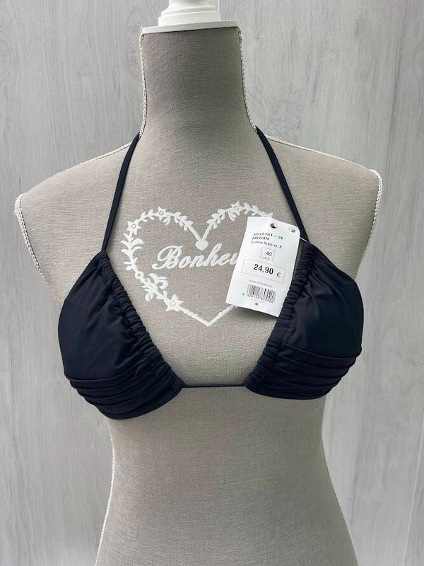 HAUT DE MAILLOT DE BAIN NOIR T 38 NEUF