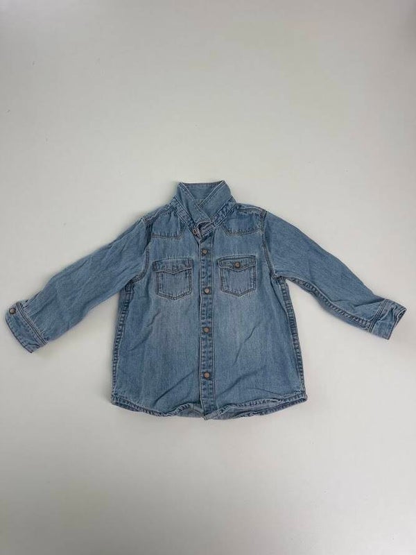 CHEMISE EN JEAN ZARA SECONDE MAIN 2/3 ANS