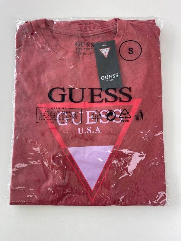 TEE SHIRT GUESS ROUGE BRIQUE