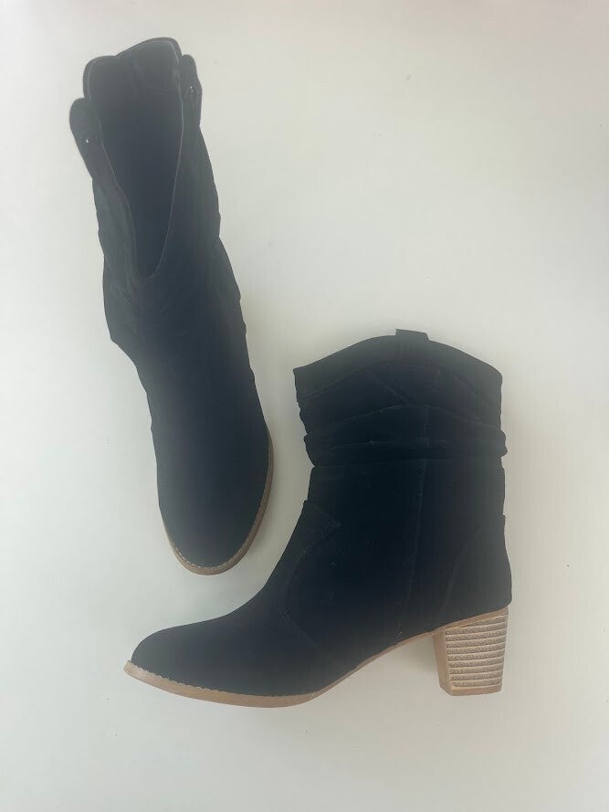 bottines noire neuve daim