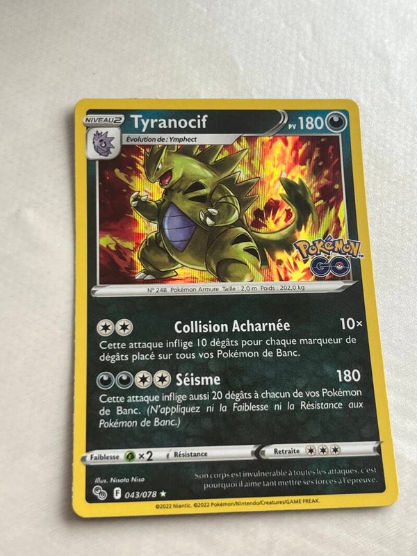 CARTE POKÉMON TYRANOCIF HOLO SÉRIE POGO