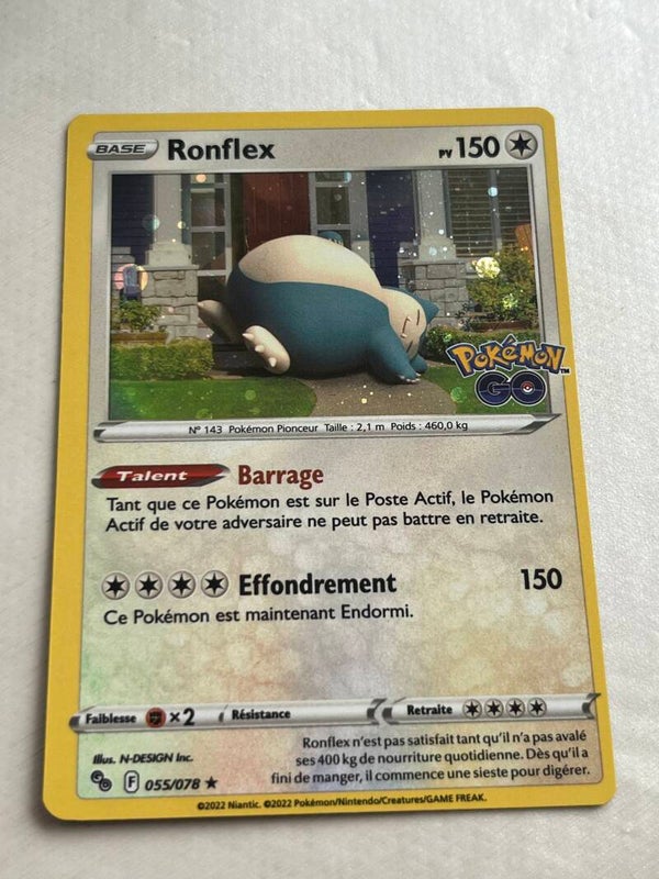CARTE POKÉMON RONFLEX HOLO SÉRIE POGO
