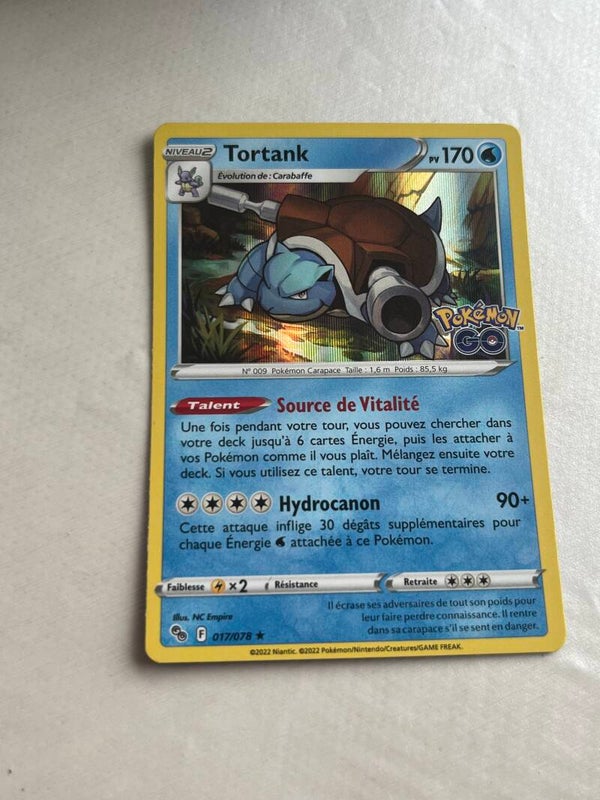 CARTE POKÉMON TORTANK HOLO SÉRIE POGO