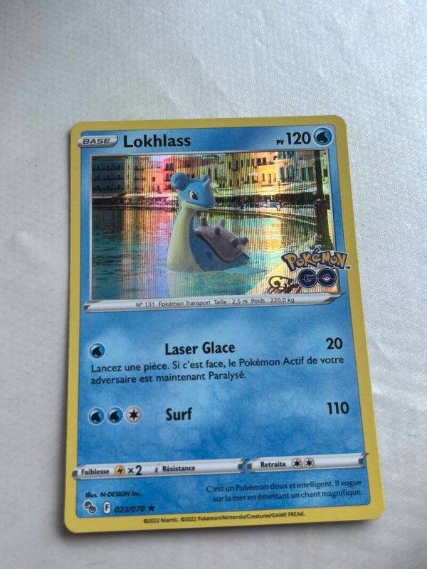 CARTE POKÉMON LOKHLASS HOLO SÉRIE POGO
