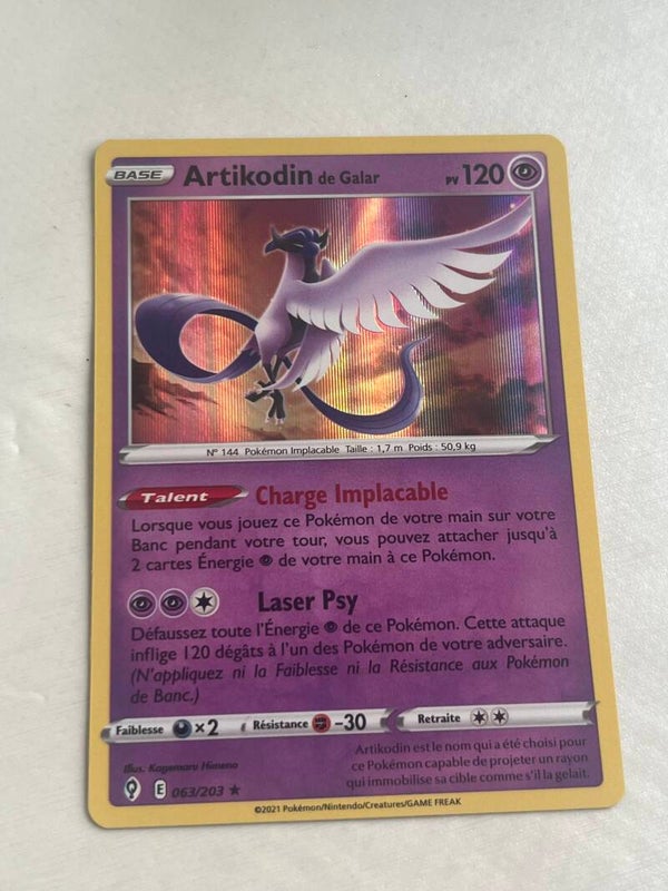 CARTE POKÉMON ARTIKODIN HOLO SÉRIE VOLTAGE ÉCLATANT