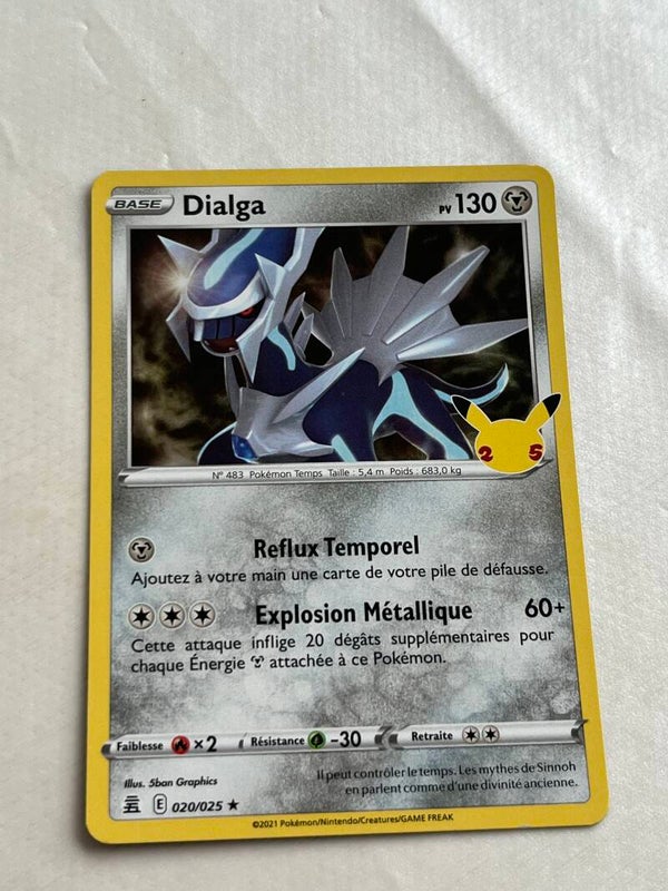 CARTE POKÉMON DIALGA HOLO SÉRIE 25 ANS