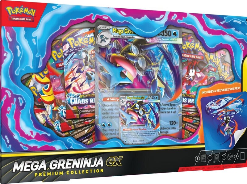 pokemon greninja ex card Mega 122/86 Chaos Rising The item may be similar but not exactly the same as the image (e.g Pokemon TCG: Greninja ex Battle