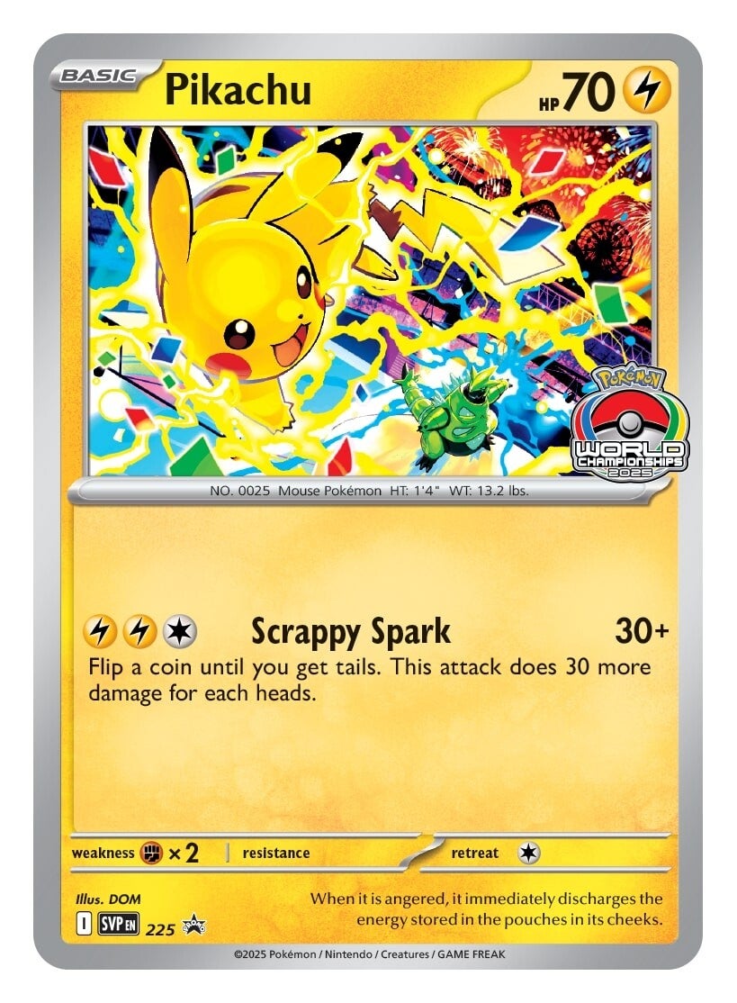 WCS2025 ピカチュウ Pikachu プロモーションカード Pokemon World Championships 2025 Worlds Celebration Pikachu