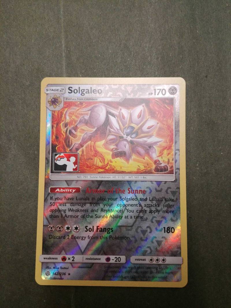 Images of Pokémon Club Cosmog, Cosmoem, Solgaleo and Lunala Promo's