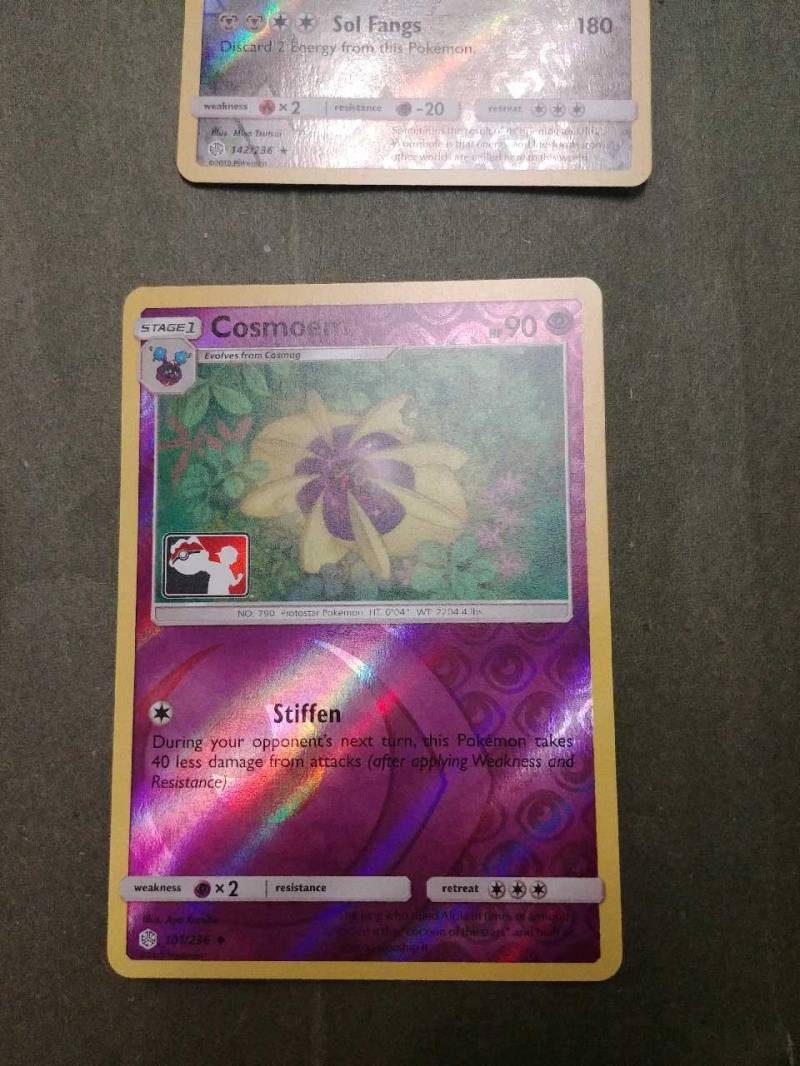 Images of Pokémon Club Cosmog, Cosmoem, Solgaleo and Lunala Promo's