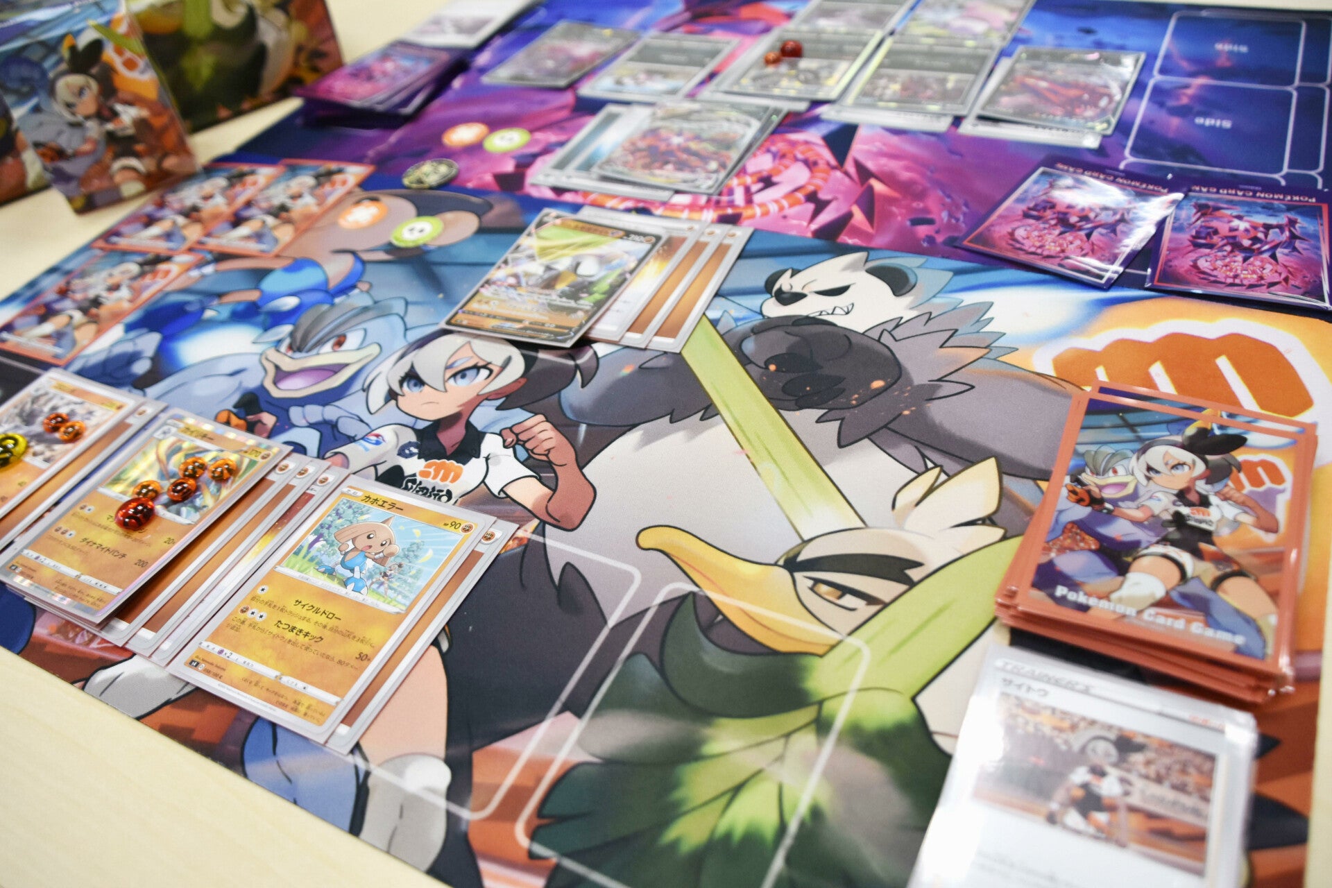 Pokemon TCG Masters EX Rubber Play Mat – Trainers Salon – Marnie Lillie Cynthia – JP