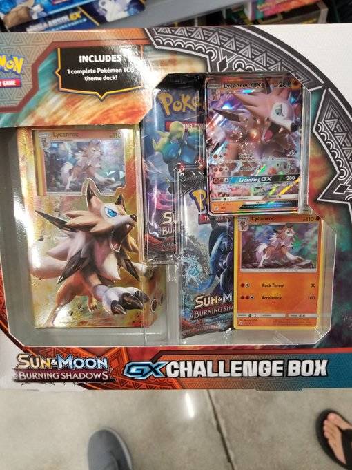 Walmart exclusive Solgaleo GX, Lunala GX, Alolan Ninetales GX and Lycanroc GX Challenge Boxes