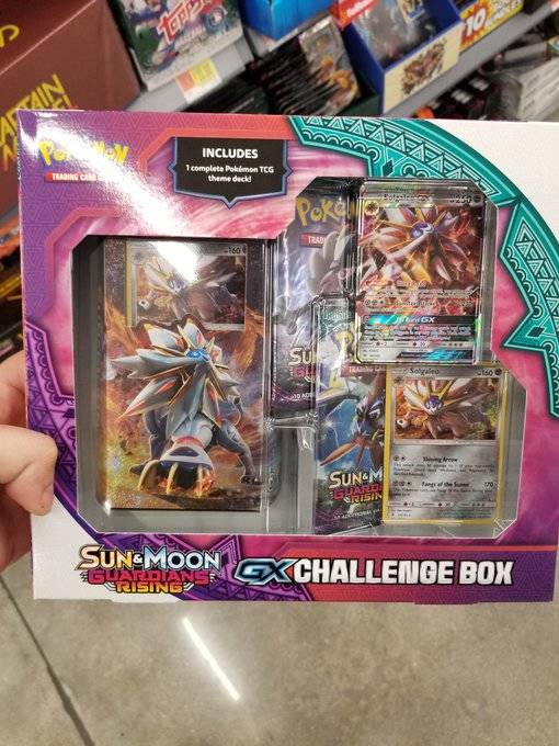 Walmart exclusive Solgaleo GX, Lunala GX, Alolan Ninetales GX and Lycanroc GX Challenge Boxes