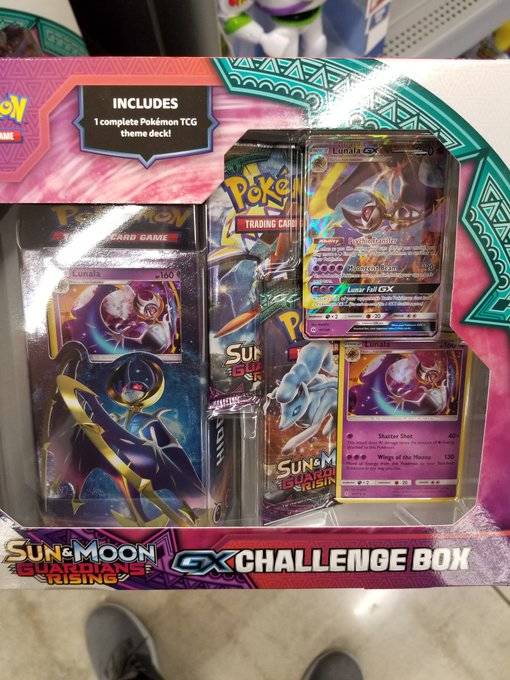 Walmart exclusive Solgaleo GX, Lunala GX, Alolan Ninetales GX and Lycanroc GX Challenge Boxes