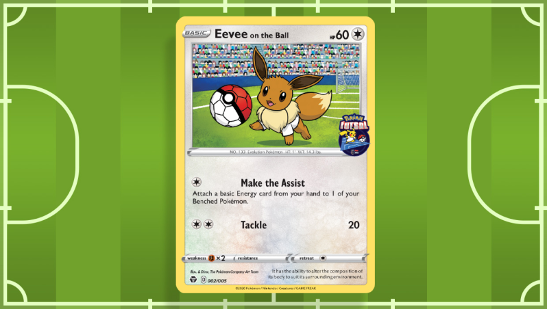 Eevee on the Ball GAME UK Exclusive Store Pokémon Futsal Promo Revealed pokemon futsal scorbunny sobble eevee pikachu grookey game uk