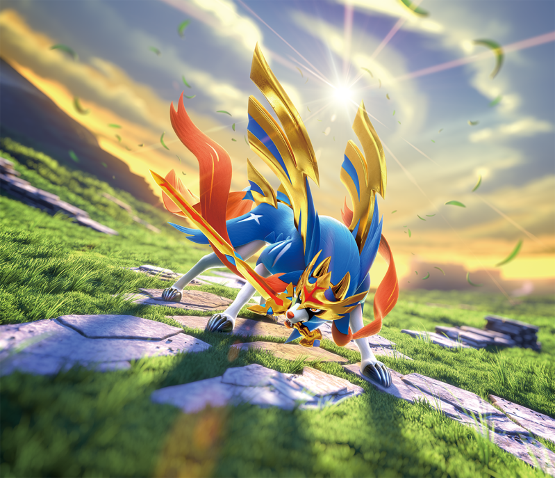 Pokemon TCG Sword Shield Zacian / Zamazenta Artwork