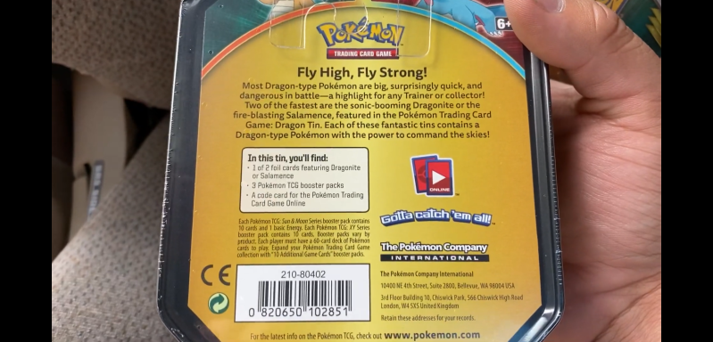 Walgreens Salamence / Dragonite Dragon Tins Revealed