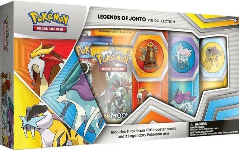 Gamestop Exclusive Legends of Johto Pin Collection Revealed, Coming as a Black Friday Deal