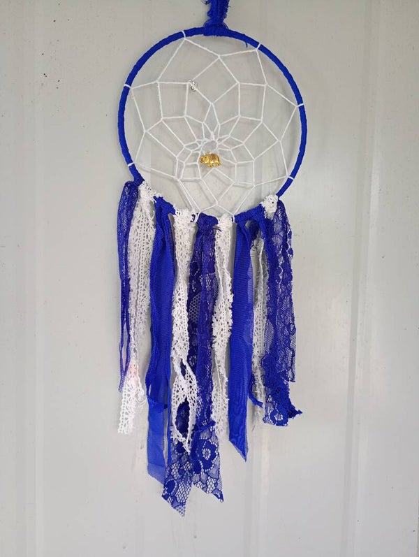 Midnite Blue and White Dreamcatcher