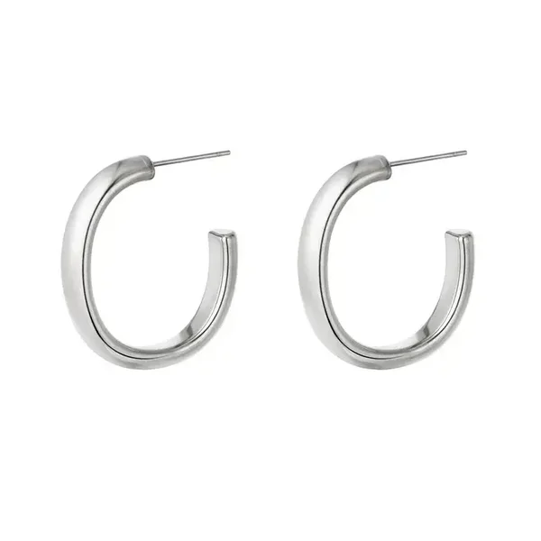 Smooth hoops silver