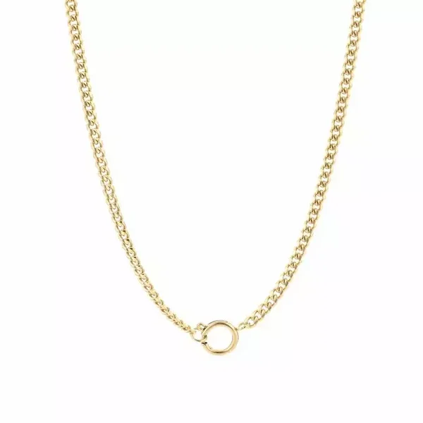 Big lock necklace gold