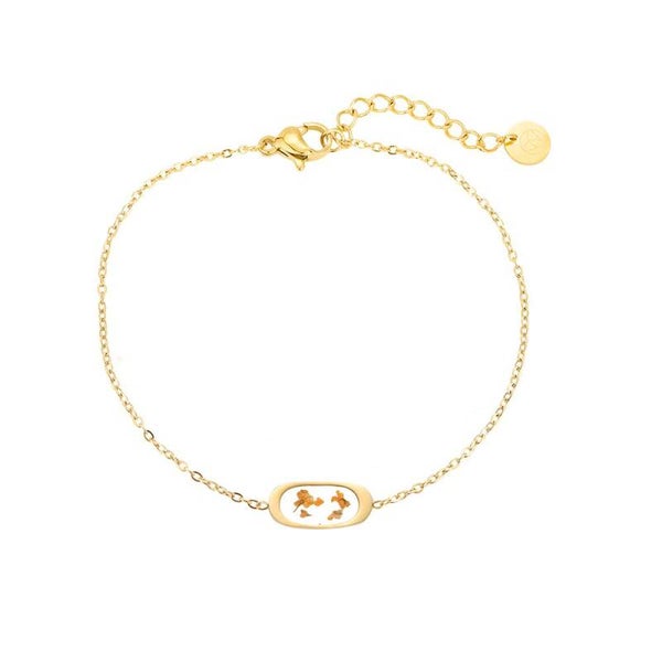 Spring flower bracelet gold