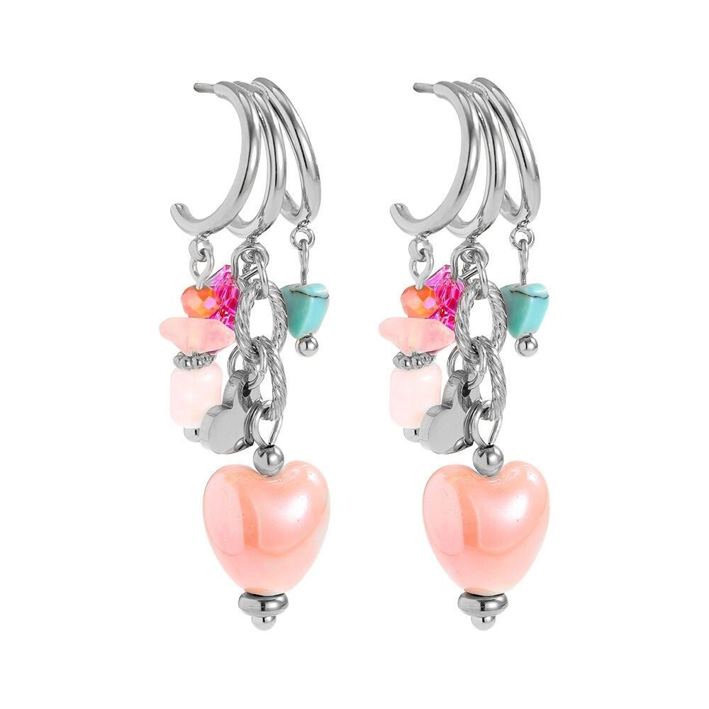 Color party earrings silver