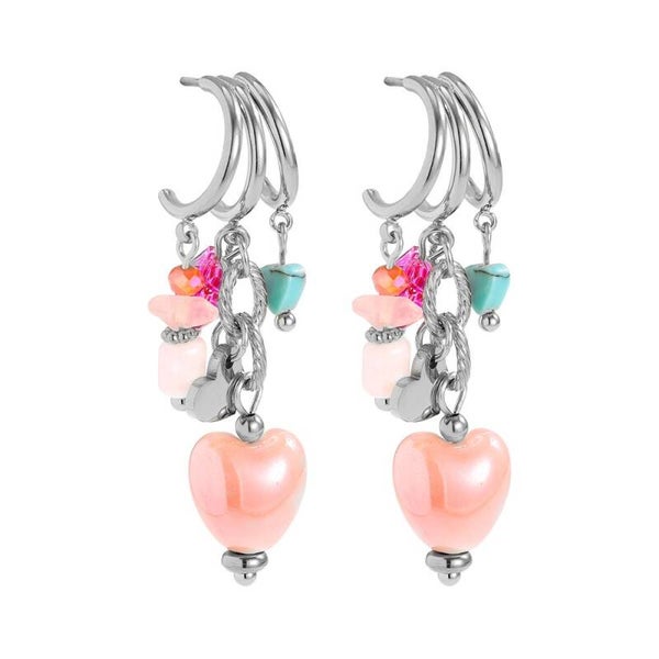 Color party earrings silver