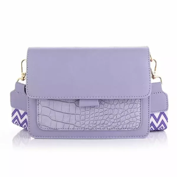 Croco bag small lila