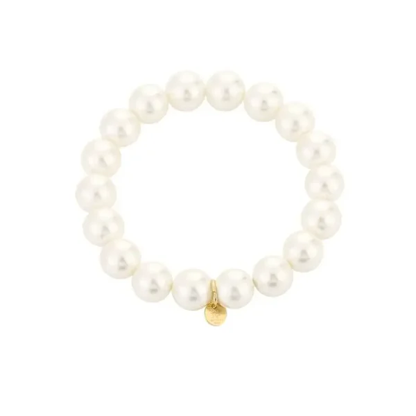 Large pearl bracelet gold