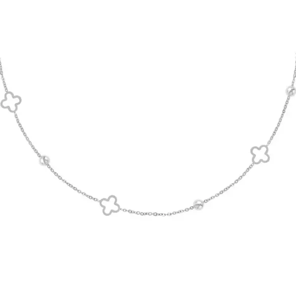 Three clovers necklace silver