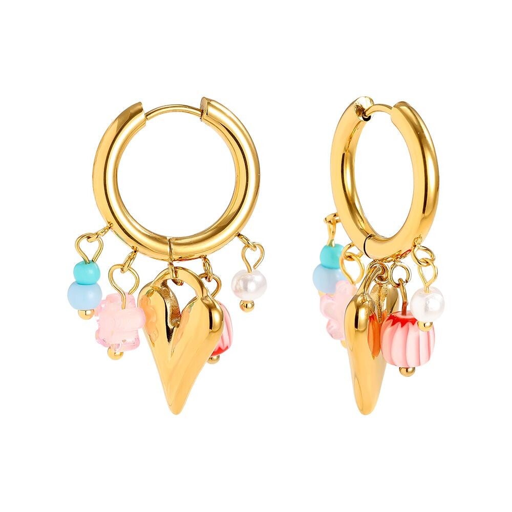 Little happiness earrings gold