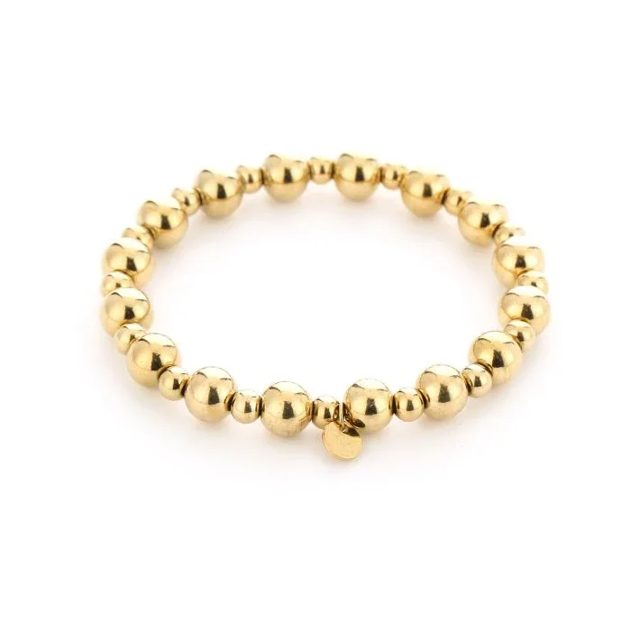 Classic beads bracelet gold