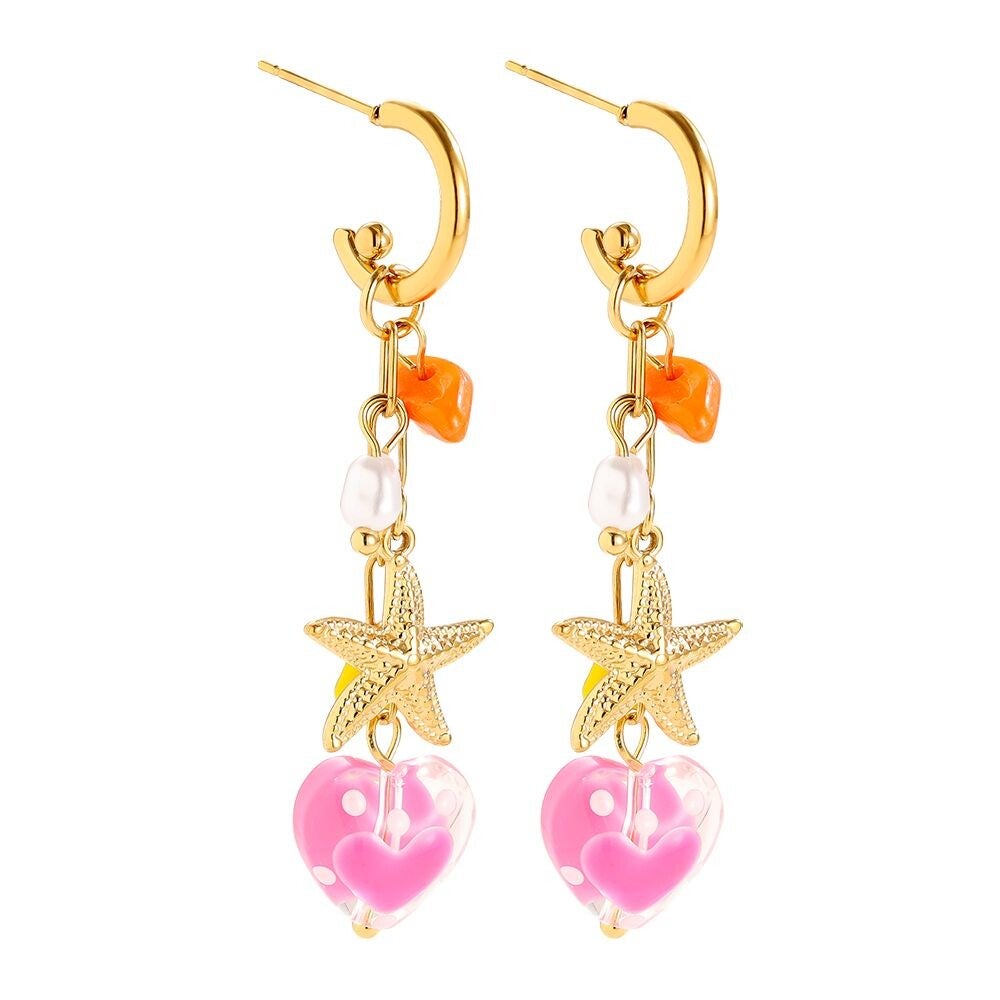Ocean love earrings gold