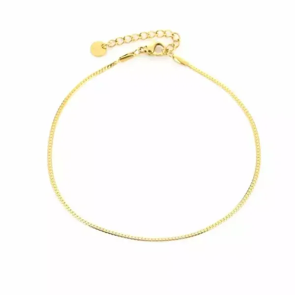 Flat anklet gold