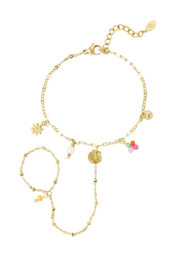 Summer charms bracelet gold
