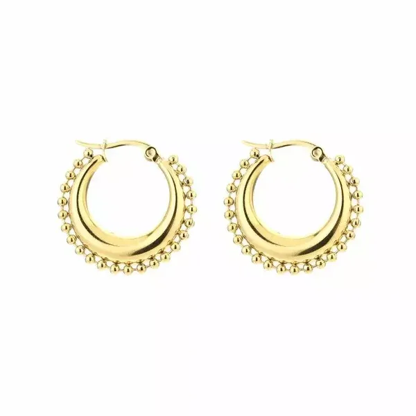 Boho hoop earrings gold