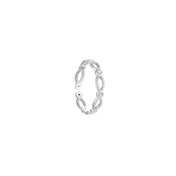 Open shiny ring silver