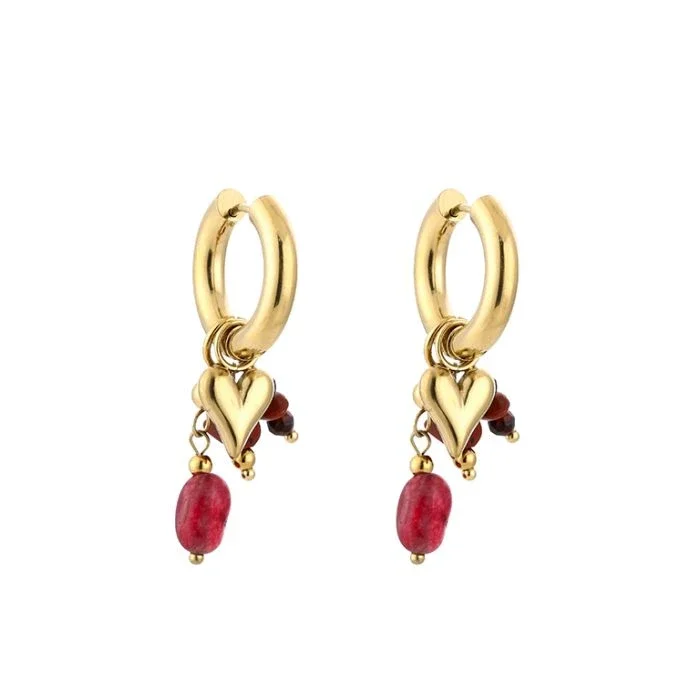 Colour my day earrings brown gold