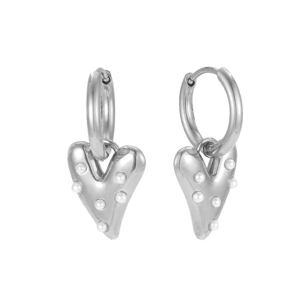 Little pearl perfect earrings silver